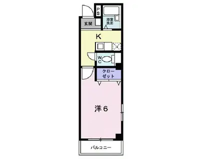 ビスメゾン塚町(1K/2階)の間取り写真