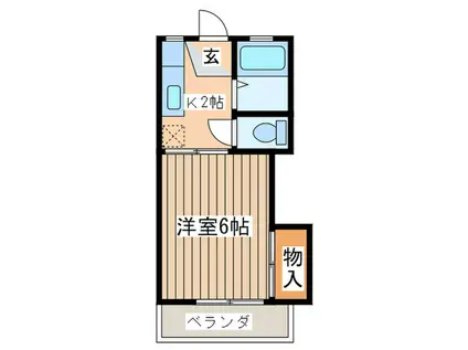 コーポ中沢(1K/2階)の間取り写真