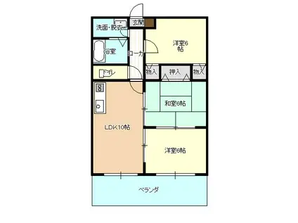 グランムーン(3LDK/2階)の間取り写真