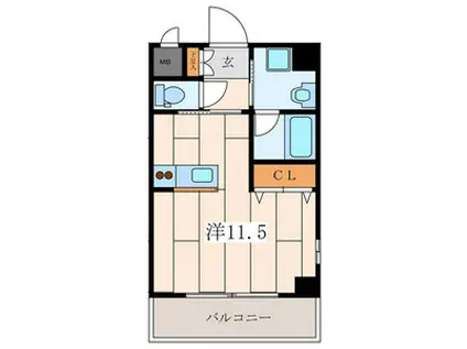 アルトベルグ横濱(ワンルーム/1階)の間取り写真