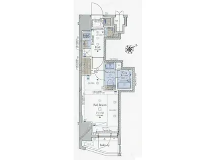 コンシェリア大崎東京プレミアム(1K/9階)の間取り写真
