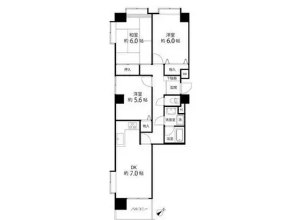 TS GARDEN磯子(3DK/4階)の間取り写真