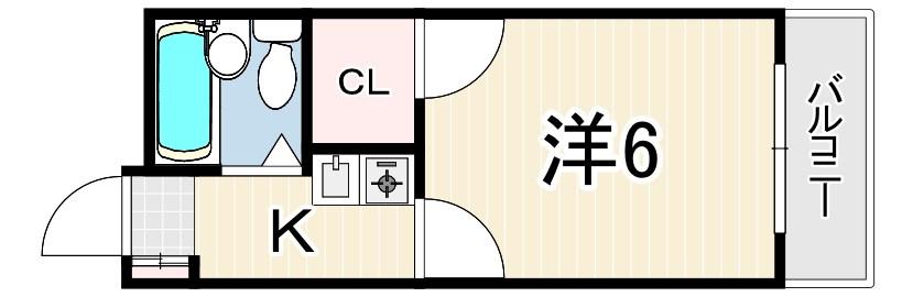 SANTO LALUZ SONODAHIGASHI(1K/3階)の間取り写真