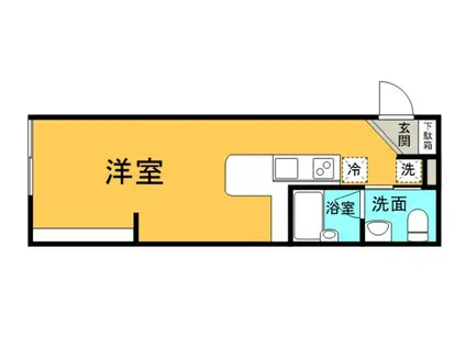 モーリスI(ワンルーム/1階)の間取り写真