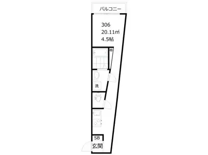 RPレジデンスななつぼし(1K/1階)の間取り写真