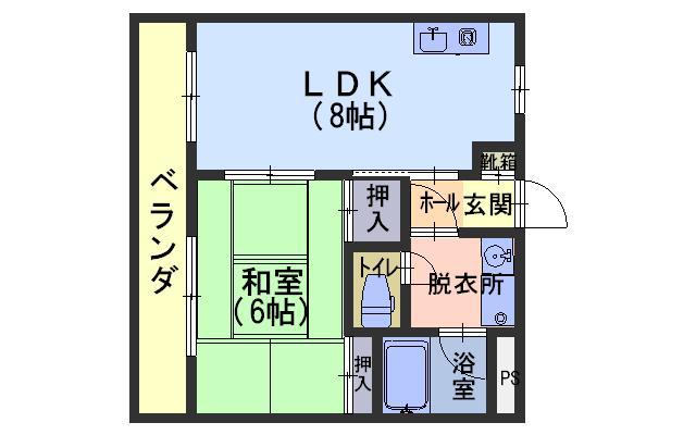 KINGDOM21(1LDK/1階)の間取り写真