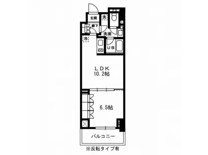 レジディア杉並方南町(1LDK/4階)の間取り写真