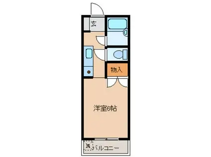 ジュネス増田(1K/1階)の間取り写真