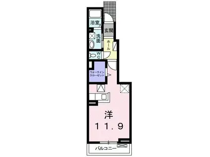 グレーシア(ワンルーム/1階)の間取り写真
