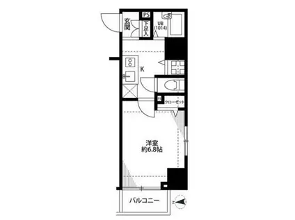 プレール・ドゥーク西大島駅前(1K/7階)の間取り写真