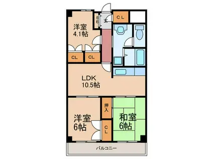 トーカド宮崎台(3LDK/2階)の間取り写真