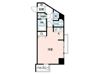 マイナビステイロイヤルアパートメント麻布十番(ワンルーム/2階)の間取り写真