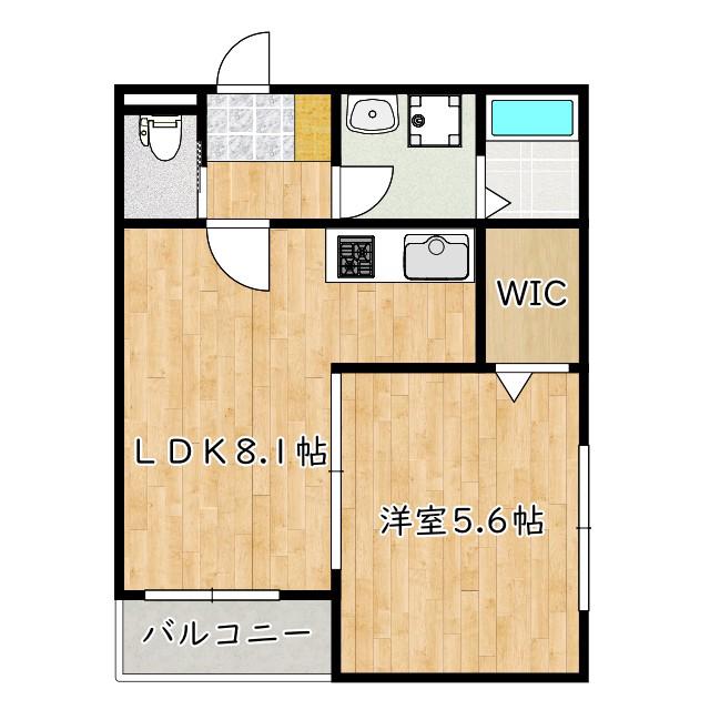 センショウトラスト(1LDK/1階)の間取り写真