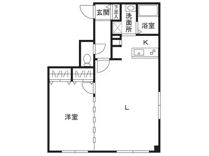 MODULOR三軒茶屋II(1LDK/3階)の間取り写真