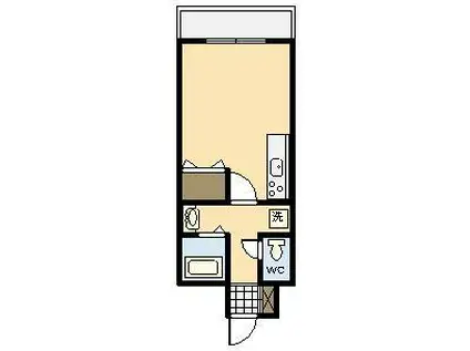 マンションニシヒロ(ワンルーム/3階)の間取り写真