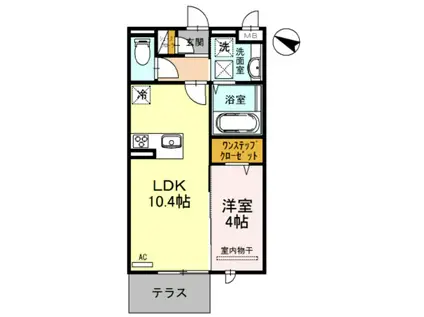 フロレゾン(1LDK/1階)の間取り写真