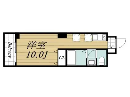 リヴ・ファームANAGAWA(ワンルーム/4階)の間取り写真