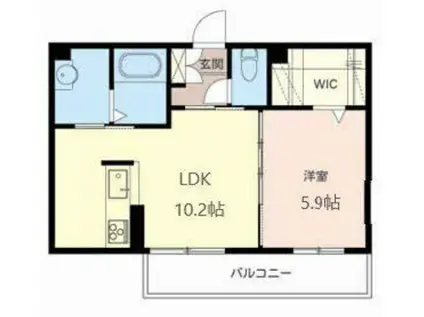 エスポワールアイ北春日丘II(2LDK/2階)の間取り写真