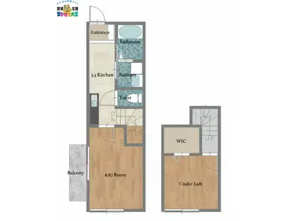 ソレイユ泉(1K/1階)の間取り写真