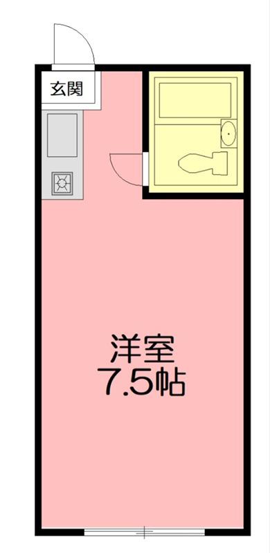 パレーシャル湘南館III(ワンルーム/1階)の間取り写真