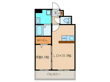 アイクリエイト(1LDK/6階)の間取り写真