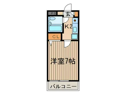 エクレール砧(1K/3階)の間取り写真