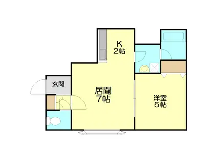コンフォート(1LDK/2階)の間取り写真