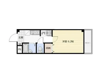 ル・アージュ草津(1K/2階)の間取り写真