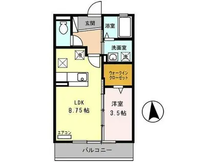 ヴィラ・ベルク(1LDK/1階)の間取り写真