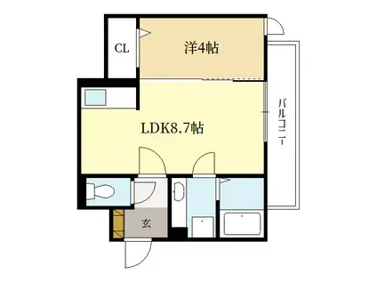 メゾン・ド・ミエ(1LDK/2階)の間取り写真