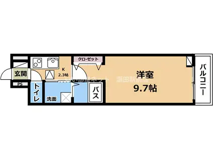 サニープレイス 一里山(1K/1階)の間取り写真