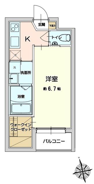 DEUX MATHIAS 雪ノ下(1K/2階)の間取り写真