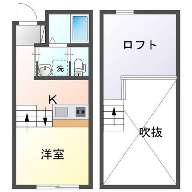 ラ・フィーネKUYAMA A棟(1SK/1階)の間取り写真