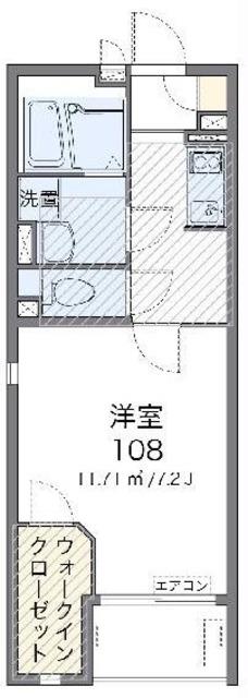 ミランダラギ III(1K/3階)の間取り写真