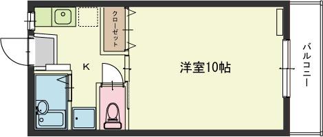 SUN.SMILE(1K/1階)の間取り写真