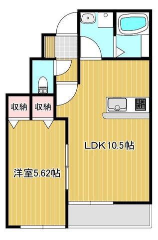 MYESTATE 旭本町 西棟(1LDK/1階)の間取り写真