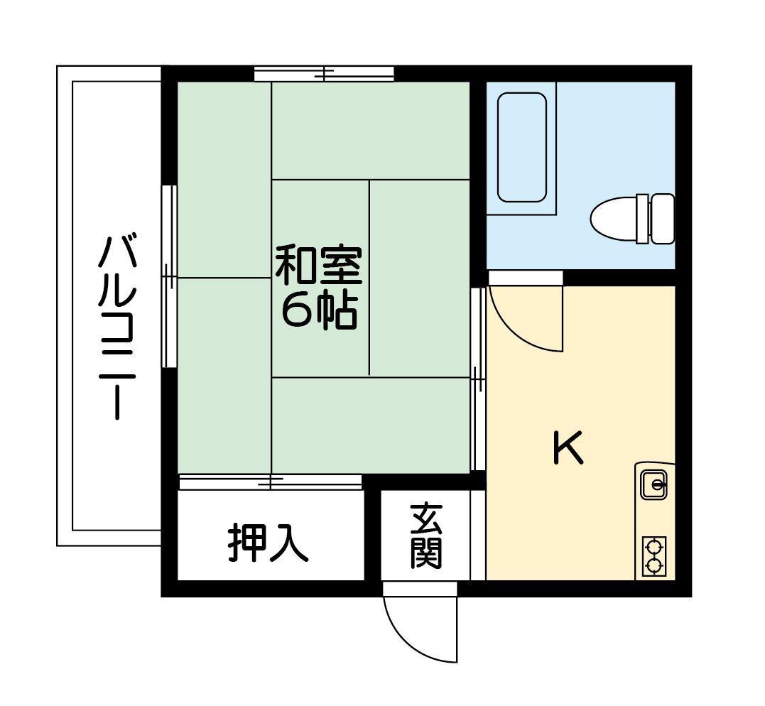 第一南浦和マンション(1K/1階)の間取り写真