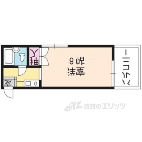 アンジェ北壺井(1K/3階)の間取り写真