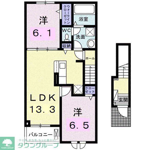 レスポワール D(2LDK/2階)の間取り写真