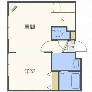 ディエーチ曙(1LDK/3階)の間取り写真