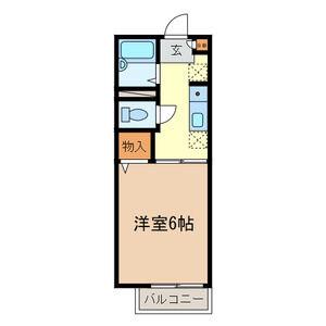 ハイツブランジェA棟(1K/2階)の間取り写真