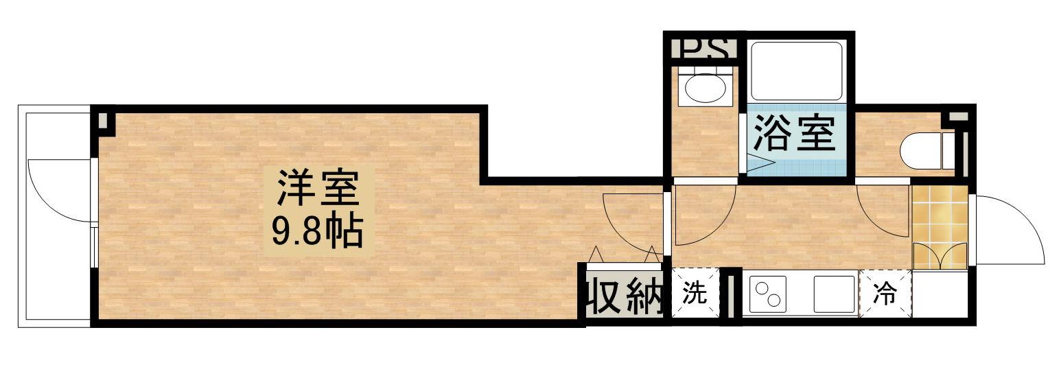 SUNFLOWER宿郷(1K/4階)の間取り写真