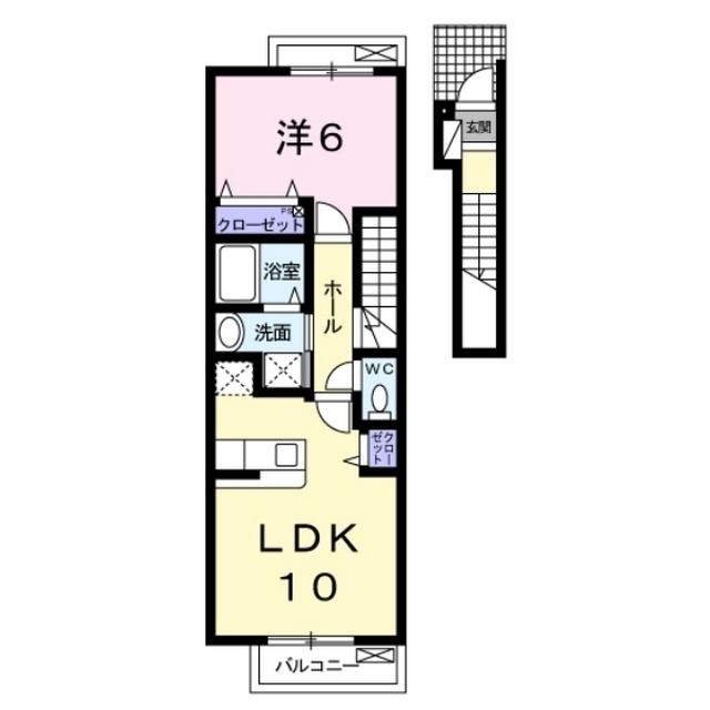 ベルグランデ(1LDK/2階)の間取り写真