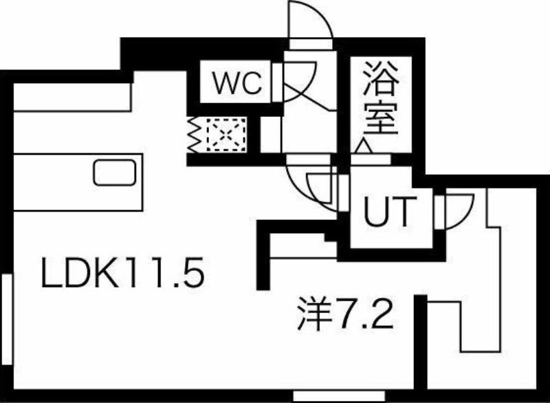 レブニーズ ザ・レジデンス N21(1LDK/2階)の間取り写真
