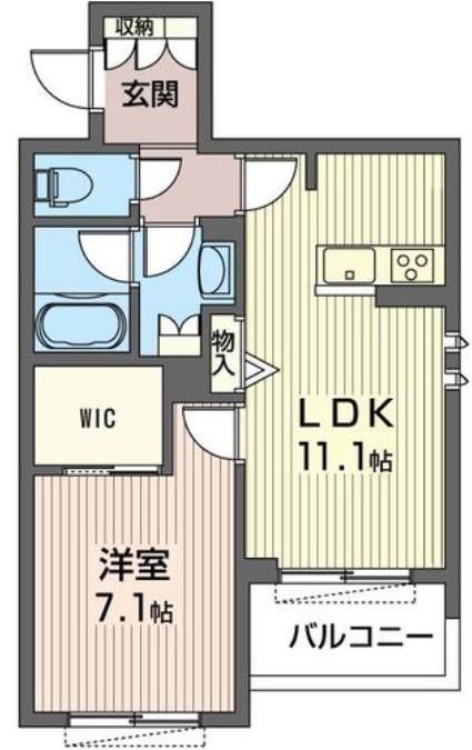 エバーグリーン奥沢(1LDK/2階)の間取り写真