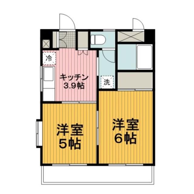 グリーンガーデン(2K/5階)の間取り写真