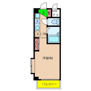 スペラーレ御影(1K/2階)の間取り写真