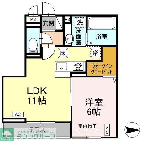 アピソ・ソレイユ(1LDK/3階)の間取り写真