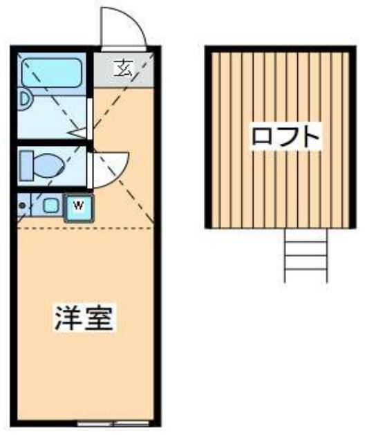 シェルブール小田(ワンルーム/1階)の間取り写真