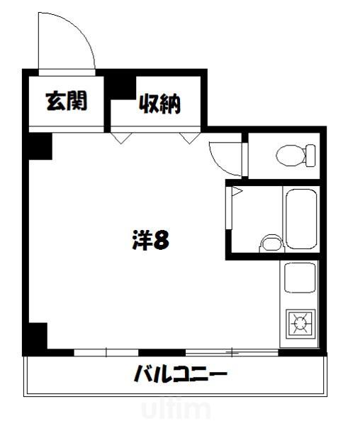 ラビタシオン(ワンルーム/4階)の間取り写真
